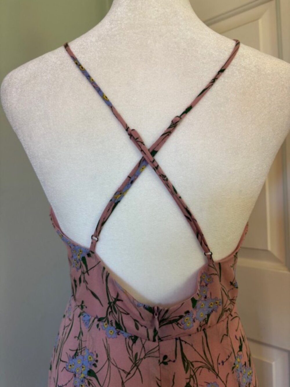 ASTR The Label Pandora Pink/Blue Floral Maxi Dress Size Large - Picture 7 of 11
